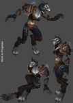  3d armor canine claws female feral glowing growl mail preview purple_eyes solo warcraft werewolf wolf worgen work_in_progress world_of_warcraft 