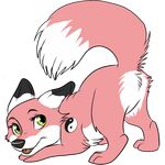  abby alpha_channel ass_up canine cub female feral fox fur kora mammal non-anthro pink pink_fur plain_background raised_tail rukifox solo tail transparent_background young 