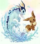  ??? eevee eeveelution kaku_mui nintendo pok&#233;mon pok&eacute;mon tail vaporeon video_games water 