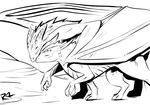  black_and_white couple dragon feral monochrome plain_background ryukyur scalie white_background wings 