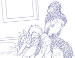  2010 bed blue_and_white breasts canine dipper female fox from_behind lizard male nude on_front penetration raised_tail scalie sex side_boob sketch straight tail 