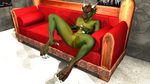  circlea61 dragon female green green_body horn krotsgier legs nude pose pussy scalie solo spreading 