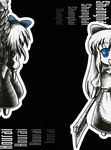  :d bad_deviantart_id bad_id blackmorass blue_eyes bow doll hair_bow hourai_doll monochrome multiple_girls open_mouth shanghai_doll smile spot_color touhou traditional_media weapon 