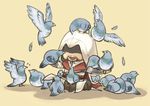  assassin's_creed:_brotherhood assassin's_creed_(series) assassin's_creed_ii bad_id bad_pixiv_id beard bird ezio_auditore_da_firenze facial_hair feathers flock hood male_focus smile solo tatsuri_(forest_penguin) 