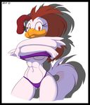  bird breasts chicken female jiji kayla-na mel_the_hybrid panties plain_background solo underwear undressing white_background 