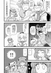  akase_rai alice_margatroid blush clenched_hand comic female_pervert greyscale hair_bobbles hair_ornament hat highres kawashiro_nitori long_hair monochrome multiple_girls patchouli_knowledge pervert short_hair sweatdrop touhou translated two_side_up ufo 