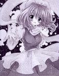  bad_id bad_pixiv_id blush breasts hat hina_(nakukoronilove) letty_whiterock medium_breasts monochrome skirt solo touhou traditional_media 