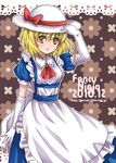  ascot bad_id bad_pixiv_id blonde_hair bow dress elbow_gloves gloves hanaki_misa hat kana_anaberal solo touhou touhou_(pc-98) yellow_eyes 