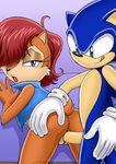  bending female from_behind hedgehog jacket male mobian mobius_unleashed penetration sally_acorn sega sex sonic_(series) sonic_the_hedgehog straight tail tongue vaginal vaginal_penetration wall 