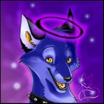  collar feral fox halo looking_at_viewer mammal portrait solo vengefulspirits 