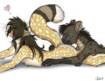  &hearts; anal anthro cheetah duo feline gay hyena licking male mammal oral plain_background qaoss raised_tail rimming tail tongue white_background 