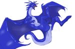 balls blue_body blue_dragon dragon feral firondraak horn male open_mouth penis scalie solo wings 
