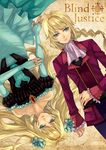  1girl aria_(aria_chu) blind_justice blonde_hair blue_eyes braid long_hair matin_catorce nox_catorce zektbach 