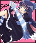  dress goth gothic highres panty_&amp;_stocking_with_garterbelt stocking_(character) stocking_(psg) stripes_i_&amp;_ii sword weapon 