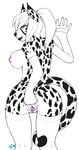  anthro breasts butt clitoris feline female mammal niis nipples nude plain_background presenting presenting_hindquarters pussy raised_tail side_boob solo spread_pussy spreading tail unknown_species white_background 