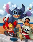  alien beach dryspell female human lilo lilo_and_stitch male original_character ribera seaside shyft stitch_(disney) 