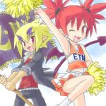  axel_(disgaea) cheerleader disgaea etna lowres mini_skirt miniskirt pom_poms skirt 