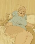  chubby female kunugi overweight solo underwear waking 