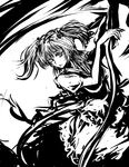  acryl bad_id bad_pixiv_id greyscale hair_bobbles hair_ornament monochrome onozuka_komachi scythe short_hair solo touhou two_side_up 