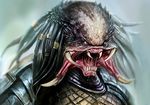  armor awesome badass dreadlocks epic fishnet fucking_awesome male mandibles open_mouth predator predator_(franchise) solo teeth yellow_eyes 