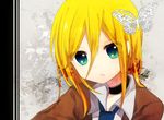  bad_id bad_pixiv_id blonde_hair blue_eyes lily_(vocaloid) long_hair manio necktie solo vocaloid 