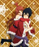  blush christmas ichan-01 naruto naruto_shippuuden smile terumi_mei uchiha_sasuke 