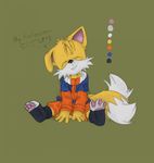  anthro cosplay cute fox male mammal miles_prower naruto naruto_uzumaki sega sitting solo sonic_(series) 