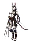  armor arrow bow_(weapon) clothed clothing digitigrade female final_fantasy final_fantasy_xii fur gauntlet helmet kouta lagomorph mammal plain_background rabbit ranged_weapon red_eyes skimpy solo unconvincing_armor unconvincing_armour video_games viera weapon white white_background white_fur 