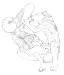  69 anthro balls canine dog duo exuli eyes_closed fellatio gay greyscale lying male mammal monochrome nude on_side oral oral_sex penis plain_background sex sketch white_background 