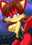  blush canine female fiona_fox fox looking_at_viewer mobius_unleashed solo sonic_(series) 