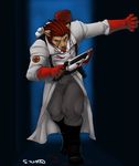  blood boots cosplay doctor faint feline gloves lion male medic_(team_fortress_2) saw sieg solo team_fortress_2 uber_saw weapon 