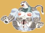  &#12512;&#12498;&#12519;&#12530; 3_toes anthro anus bloody_roar blush breasts censored claws clothing fangs feline female hindpaw jeanne_gado leopard looking_at_viewer mammal nipples open_mouth panties pawpads paws plain_background pussy pussy_juice shina shina_(bloody_roar) shina_the_leopard spread_legs spread_pussy spreading toe_claws underwear were yellow_eyes 