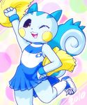  cheerleader female g-sun pachirisu pok&eacute;mon pom-pom rodent solo squirrel tail wink 