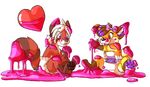  &hearts; balloon bow canine cute diaper dog female goo infantilism kalida male paws purple_eyes red_eyes red_panda slime smile young 