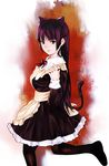  alternate_costume animal_ears cat_ears cat_tail derivative_work dress gokou_ruri hime_cut kikuchi_(xpoz) long_hair maid mole mole_under_eye ore_no_imouto_ga_konna_ni_kawaii_wake_ga_nai pantyhose purple_hair red_eyes solo tail 