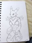  bikini bra canine digimon female fox looking_at_viewer picture renamon sketch sketchkat skimpy solo underwear 