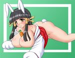  animal_ears aq_interactive arcana_heart ass atlus blush breasts carrot cleavage examu kasuga_maori tail 