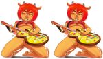  breasts caprine clothing cross_eye_stereogram female guitar hair horn kenno_arkkan kennoarkkan kneeling knives lammy_lamb mammal parappa_the_rapper pussy red_hair sheep shirt solo stereogram um_jammer_lammy under_boob 