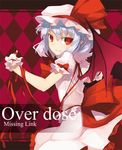  bat_wings cover cover_page english hat light_smile looking_back red_eyes remilia_scarlet shingo_(missing_link) short_hair smile solo touhou wings 