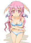  bikini breasts bukkake cum mermaid monster_girl persia_(rune_factory) pink_eyes pink_hair rune_factory rune_factory_3 smile swimsuit 