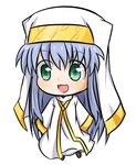  :3 bad_id bad_pixiv_id blue_hair chibi green_eyes habit index long_hair nun robe rubii sleeves_past_wrists solo to_aru_majutsu_no_index 