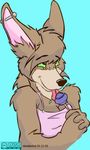  by-nc-sa canine cleavage colored cookiekangaroo deadjackal female jackal licking lollipop piercing solo tongue 