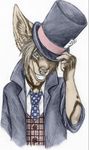  alice_in_wonderland canine colored cookiekangaroo crazy hat insane mad_hatter smile solo speed_(artist) teeth top top_hat 