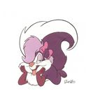  1993 bow chest_tuft countershading female fifi_le_fume robert_hill skunk skunkette solo tiny_toon_adventures 
