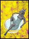  anthro bath bathtub breasts canine female mammal nipples nude quillu solo tub water wet wolf 