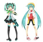  blue_eyes blue_hair clothesswap crossover crystal_(pokemon) crystal_(pokemon)_(cosplay) hatsune_miku hatsune_miku_(cosplay) leek tagme turquoise_hair twintails 