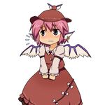  animal_ears earrings embarrassed hat jewelry mystia_lorelei nervous no_nose pink_hair short_hair solo subata touhou wings 