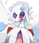  blush clitoris clothing female froslass half-closed_eyes japanese_clothing kimono looking_at_viewer lying male monster nintendo on_back pok&#233;mon pok&eacute;mon pokemon pokephilia pussy sex snow straight tongue tongue_out type-mmm uncensored video_games 