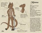  breasts creature71 english_text female lizard milanna model_sheet ref reptile scalie solo text 