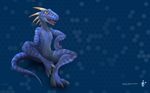  blue darkdoomer dino dinosaur e621 mascot_contest raptor scalie solo version wallpaper 